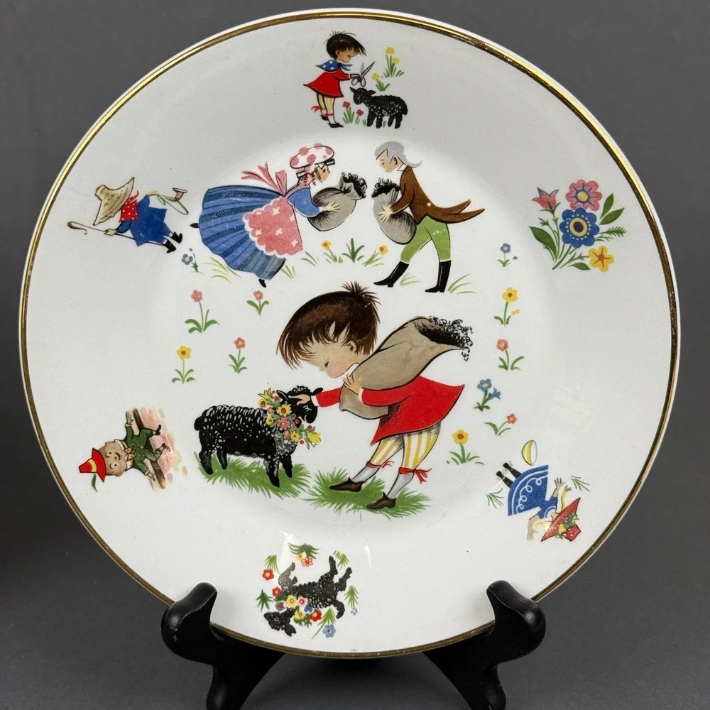 Arklow Pottery Willsgrove Ireland Childrens Dish Mixed‎ Lot Shepherd Boy Vintage